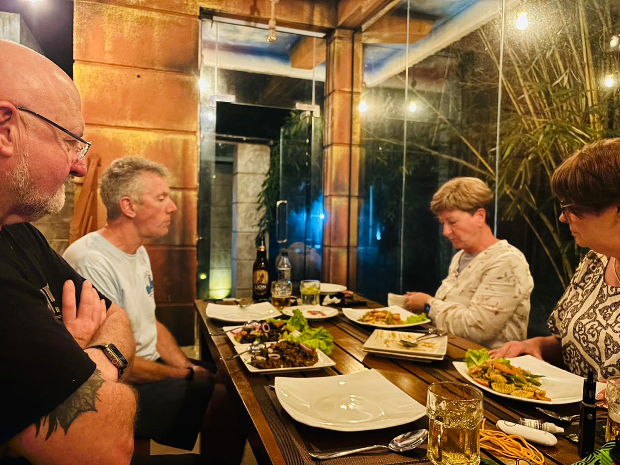 Evening Sri Lankan dinner with guests